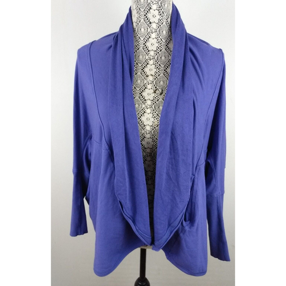 Lululemon To And Flow Wrap Iris Flower Purple Stretch Cocoon Size 4 - Picture 1 of 7